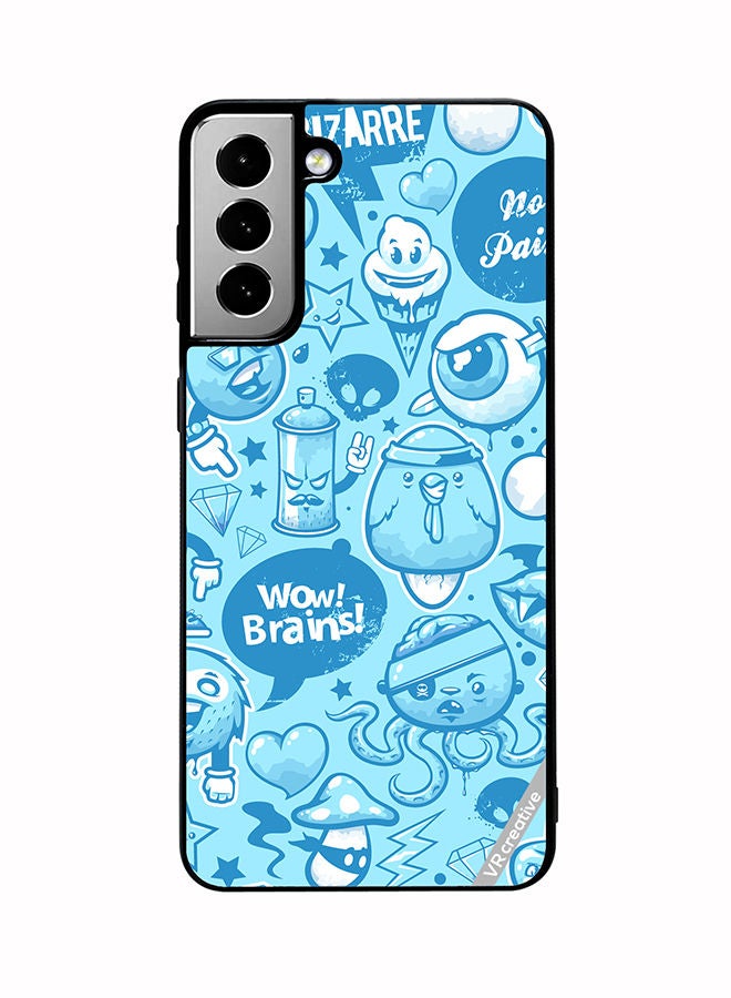 VR CREATIVE Protective Case Cover For Samsung Galaxy S21 FE 5G Cold Street Art Design Multicolour - Image 1