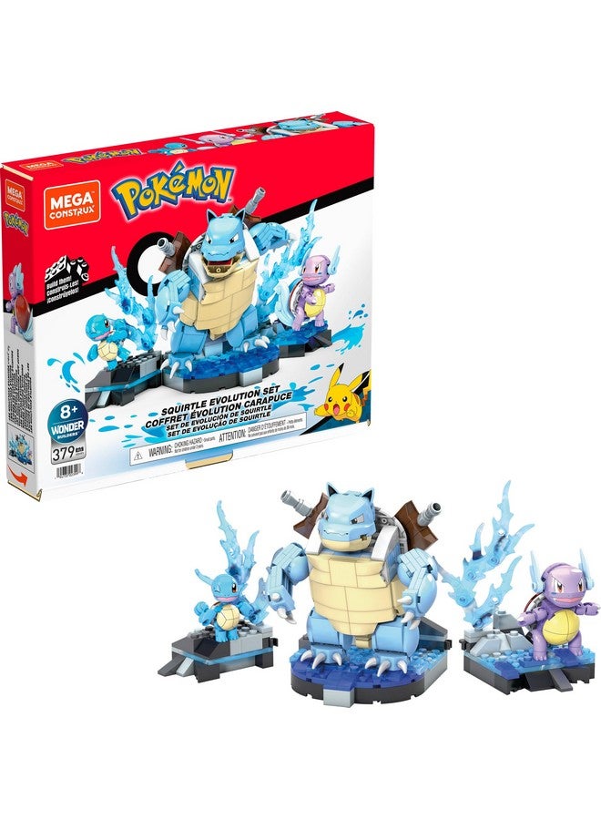 Mega Brands MEGA Pokémon Squirtle Evolution Building Set with 379 Bricks and Special Pieces, Toy Gift Set for Ages 8+ and up, HDH93  - Image 1