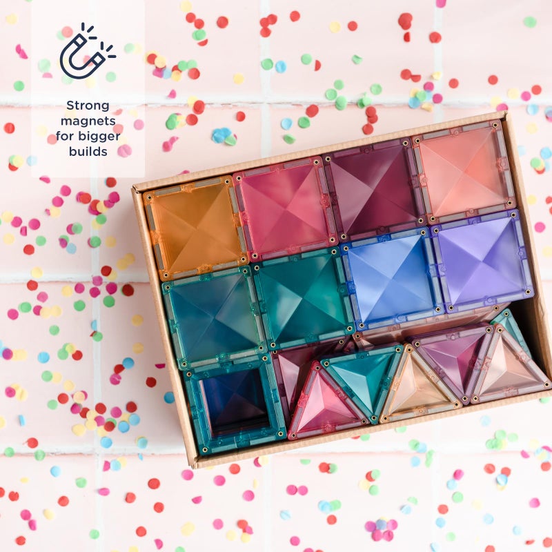 CONNETIX Magnetic Tiles Pastel Creative Pack, 120 Pieces - Image 4