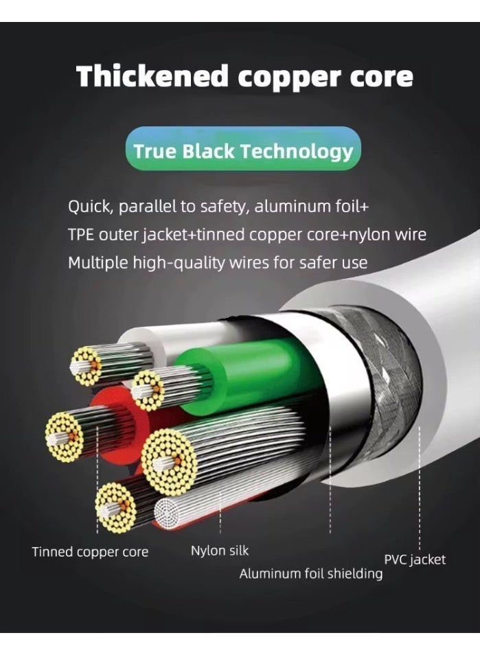بلجن كابل شاحن فائق السرعة أصلي تايب سي Type-C ↔ Type-C PD 3.0 بقوة 100W – شحن سريع 100 واط للهواتف الذكية، التابلت، واللابتوبات مثل MacBook و Lenovo | تصميم مضفر مع موصلات معدنية معززة | متوافق مع جميع أجهزة Type-C وأجهزة تدعم PD 3.0  مصمم خصيصًا لتقديم أداء فائق في الشحن ونقل البيانات، ويُعد مثاليًا للهواتف والأجهزة اللوحية وأجهزة الكمبيوتر المحمولة التي تدعم منفذ Type-C.  يدعم توصيل جميع اجهزة البلايستيشن - Image 3