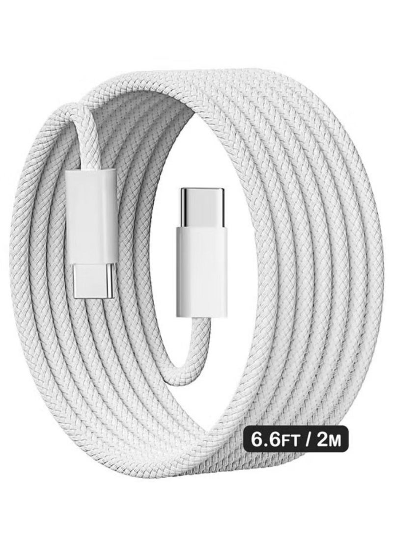 بلجن كابل شاحن فائق السرعة أصلي تايب سي Type-C ↔ Type-C PD 3.0 بقوة 100W – شحن سريع 100 واط للهواتف الذكية، التابلت، واللابتوبات مثل MacBook و Lenovo | تصميم مضفر مع موصلات معدنية معززة | متوافق مع جميع أجهزة Type-C وأجهزة تدعم PD 3.0  مصمم خصيصًا لتقديم أداء فائق في الشحن ونقل البيانات، ويُعد مثاليًا للهواتف والأجهزة اللوحية وأجهزة الكمبيوتر المحمولة التي تدعم منفذ Type-C.  يدعم توصيل جميع اجهزة البلايستيشن - Image 2