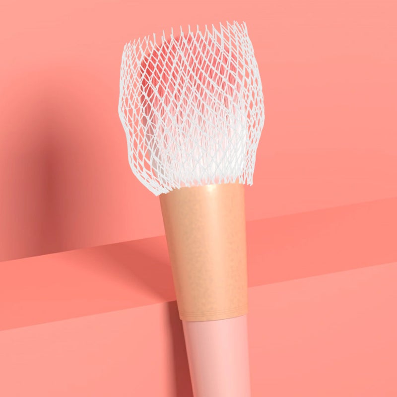 2pcs Makeup Brush Guards Protector - Reusable Expandable Mesh Cover Net for Eyeshadow Brushes - Home Travel Daily Use 4 Meter - Image 4
