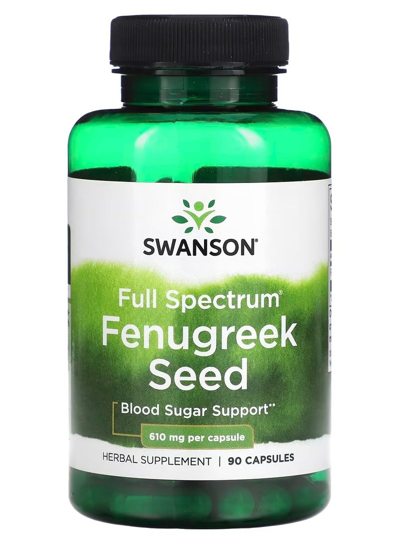 Swanson, Full Spectrum Fenugreek Seed, 610 mg, 90 Capsules