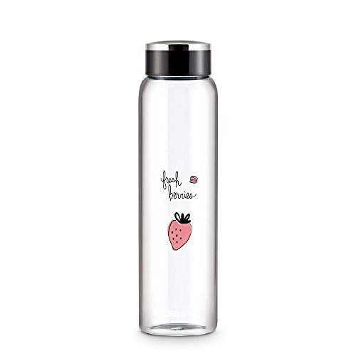 Freelance Ambrosia Glass Water Bottle 1000 ml Transparent - Borosilicate Glass Bottle for Fridge - BPA-Free, Leak-Proof Lid for Office, Gym, Outdoors - Eco-Friendly, Reusable Water Bottle Glass - Image 1