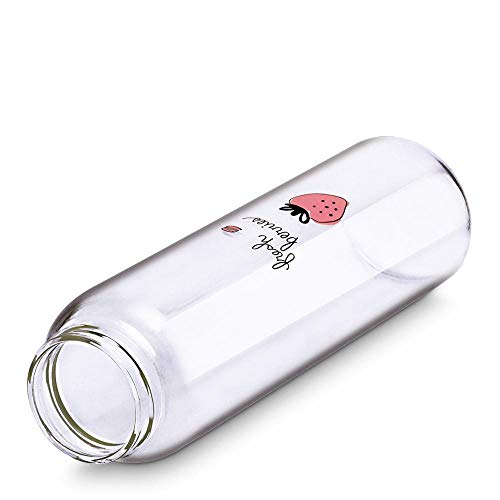 Freelance Ambrosia Glass Water Bottle 1000 ml Transparent - Borosilicate Glass Bottle for Fridge - BPA-Free, Leak-Proof Lid for Office, Gym, Outdoors - Eco-Friendly, Reusable Water Bottle Glass - Image 3