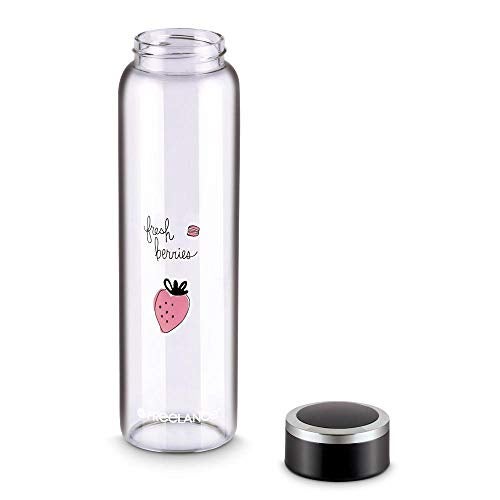 Freelance Ambrosia Glass Water Bottle 1000 ml Transparent - Borosilicate Glass Bottle for Fridge - BPA-Free, Leak-Proof Lid for Office, Gym, Outdoors - Eco-Friendly, Reusable Water Bottle Glass - Image 2