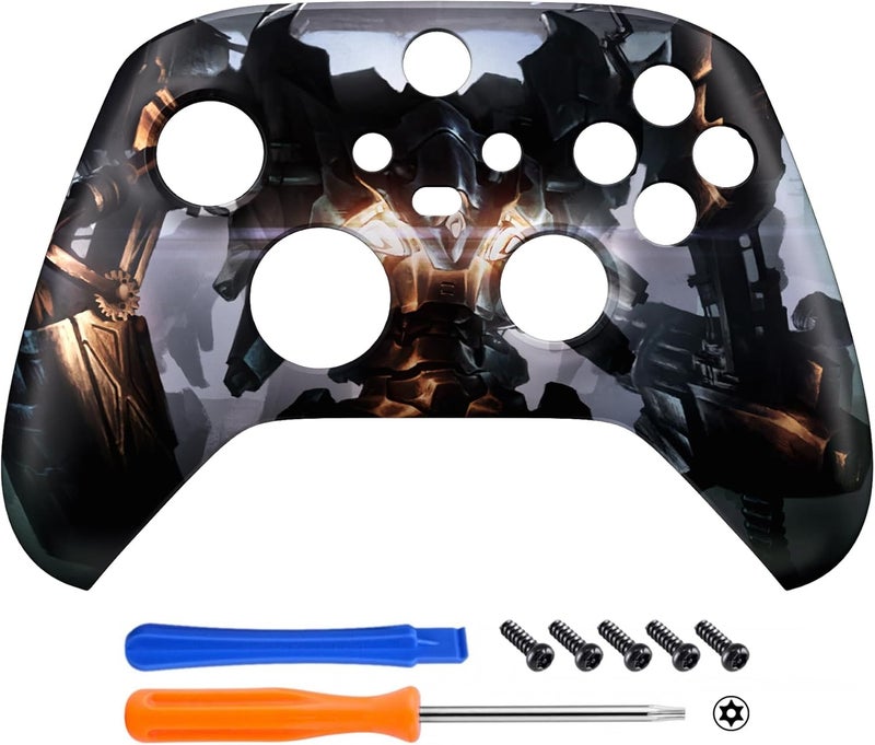 eXtremeRate قشرة بديلة لجهاز تحكم Xbox Series X و S - أطلق العنان لأسلوبك - مرتزق مدرع إكسسوارات مخصصة غلاف أمامي لجهاز تحكم Xbox الأساسي اللاسلكي [لا يشمل جهاز التحكم] - Image 3