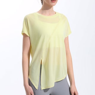 Cool Yoga Short Sleeve Women Loose Quick Dry Running Fitness T-shirt Sun Protection Breathable Sports Bra TX04 cream yellow - pzsku/ZF1EE441E1339D8E9BA78Z/45/1746192990/8cedbcc5-c04c-4f78-a7f3-5db0a396e090