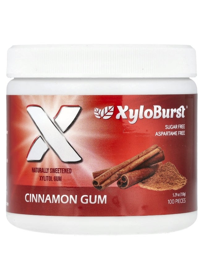 Xyloburst Xyloburst, Xylitol Gum, Cinnamon, 100 Pieces , 5.29 oz (150 g)  - Image 1