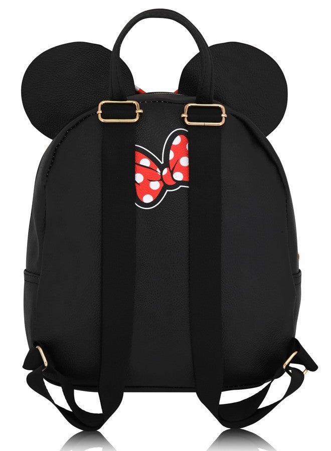 Fast Forward Disney Minnie Mouse Backpack for Women, Men, Boys, Girls, Unisex | Cute PU Leather 10" Minnie Mouse Mini Backpack Purse Shoulder Purse | Minnie Mouse Bag and Minnie Mouse Accessories - Image 3