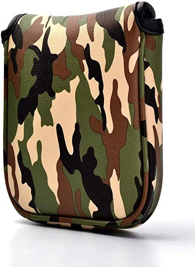 GOOACTION Camo Square Golf Club Heel Shafted Mallet Putter Cover Magnetic Closure Design Camouflage Green Creative Pattern Leather Putters Headcover - Image 2