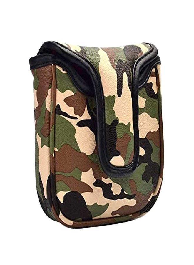 GOOACTION Camo Square Golf Club Heel Shafted Mallet Putter Cover Magnetic Closure Design Camouflage Green Creative Pattern Leather Putters Headcover - Image 1