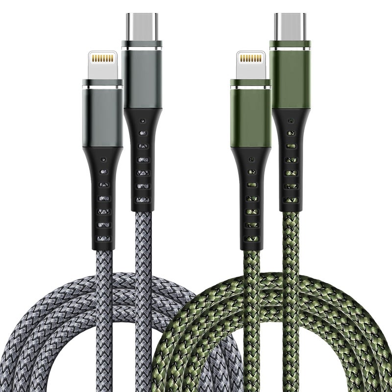 DFLASHS USB C to Lightning Cable 2 Pack 3FT [Apple MFi Certified] iPhone Cable, iPhone Charger Cable Type C Lightning Cord for iPhone 14 13 12 11 Pro Max XS XR X 8 7 6s Plus SE iPad and More. (3FT) - Image 1