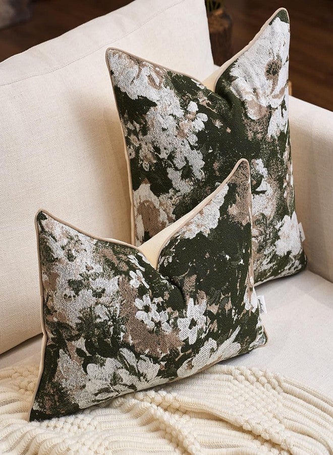 Yangest Neutral Flower Pillow Cover 12 x 20 Inches, Nature Chenille Rectangle Throw Pillow Cover Soft Luxury Accent Couch Pillow Cover for Living Room Bedroom, Green - Image 5