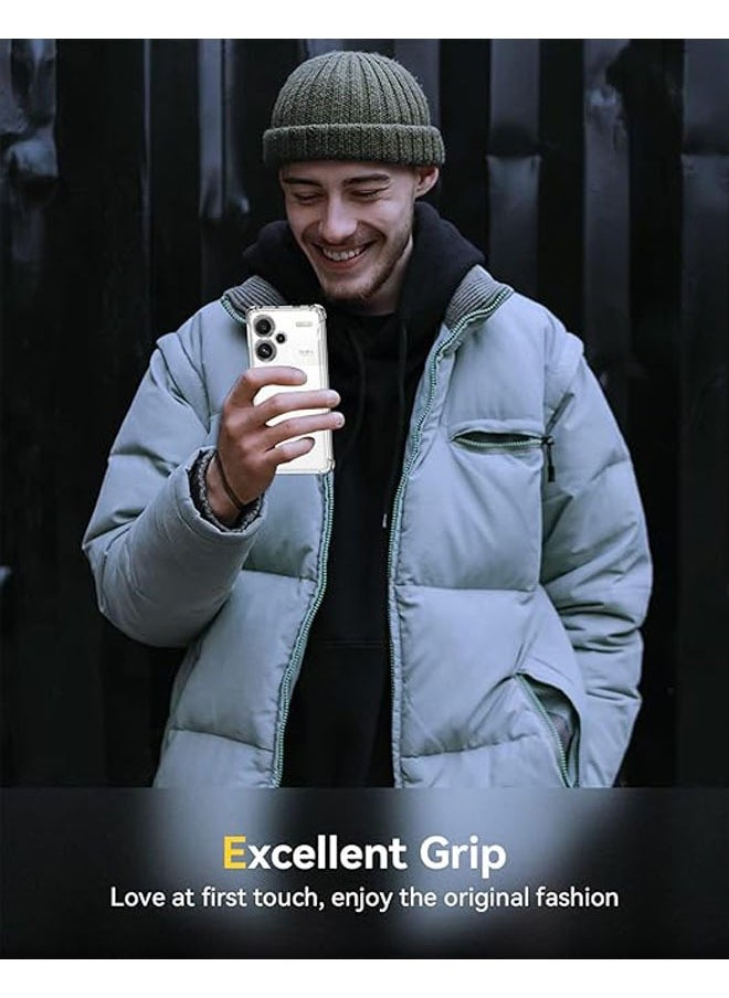 Case for Xiaomi Redmi Note 13 Pro+ 5G / Note 13 Pro Plus 5G, with 2 Screen Protectors, Mobile Phone Case, Transparent Soft Silicone TPU Protective Bumper Case, Transparent