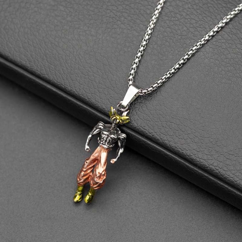 Fogsea Monkey King Mythical Warrior Pendant Necklace, 1.5 Inch Fine Detail, Stainless Steel Chinese Mythology Anime Style Jewelry, Wukong Themed Gift(Leaping) - Image 2