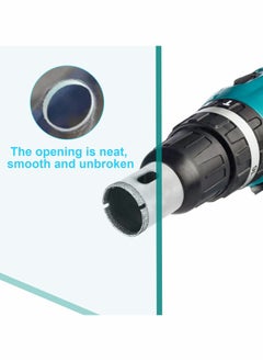 KASTWAVE أدوات حفر الماس، مجموعة مثقاب بالماس، مثقاب زجاج عالي الجودة لزجاجات، أواني، قطع الرخام، الحجر الجرانيت، بلاط 0.23 إنش - 2 إنش（6 مم - 50 مم）15 قطعة  - Image 2
