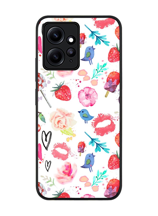 Stylizedd Rugged Black edge case for Redmi Note 12 4G Slim fit Soft Case Flexible Rubber Edges Anti Drop TPU Gel Thin Cover - Summer Fever - Image 1