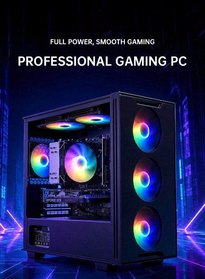 Gasin Gaming PC With Intel Core i5-12400F Processor/16GB RAM DDR4/512GB SSD M.2/Windows 11 Pro/6GB NVIDIA GeForce RTX 3050 Graphics/ Black - Image 2