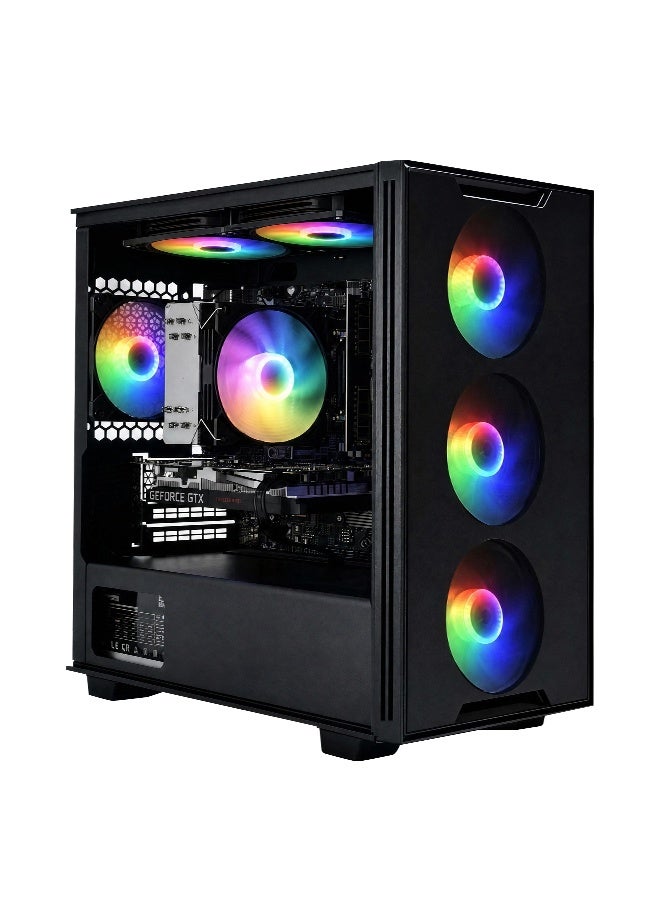 Gasin Gaming PC With Intel Core i5-12400F Processor/16GB RAM DDR4/512GB SSD M.2/Windows 11 Pro/6GB NVIDIA GeForce RTX 3050 Graphics/ Black - Image 1