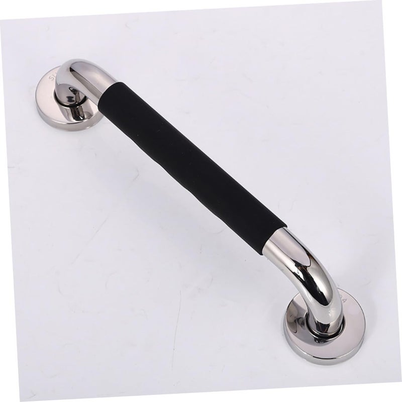 2pcs Stainless Steel Bathtub Handrail Non-Slip Grab Bar for Elderly Disabled Easy Installation Shower Handle Stainless Steel Black - Image 4