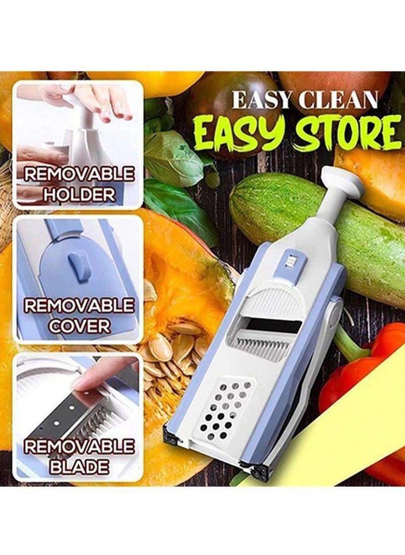 BGM Vegetable Cutter Safe Mandoline Slicer TikTok Adjustable Chopper Multi purpose Food for Kitchen Gray, Lc-Vcutter-gy-060  - Image 4