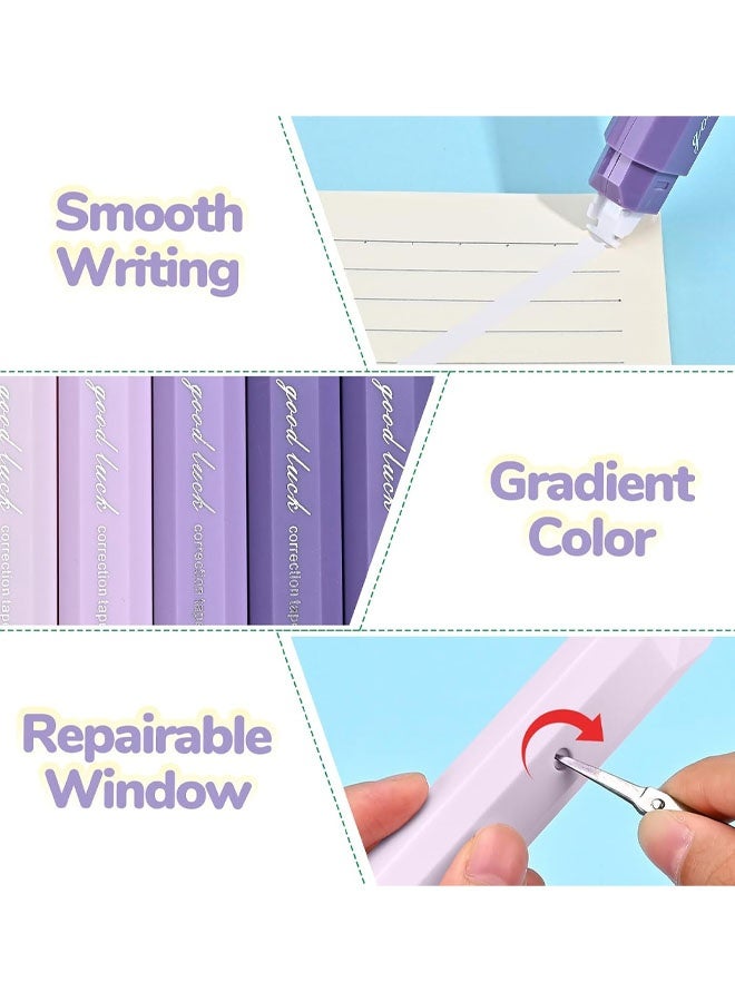 5 PCS White Correction Tapes, Aesthetic Correction Tape Pens Smooth Pull Out, Easy to Use Pen Shaped Applicator For Students School Office Supplies - Image 3