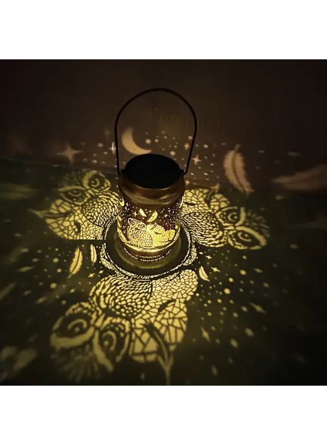 Solar Hanging Lantern Owl Warm Light Outdoor Garden Desktop Decor - Image 1