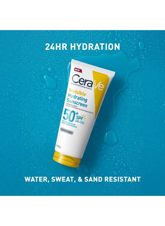 CeraVe Invisible Hydrating Sunscreen Body SPF 50+ Suitable for Adults & Kids 177ml - Image 5