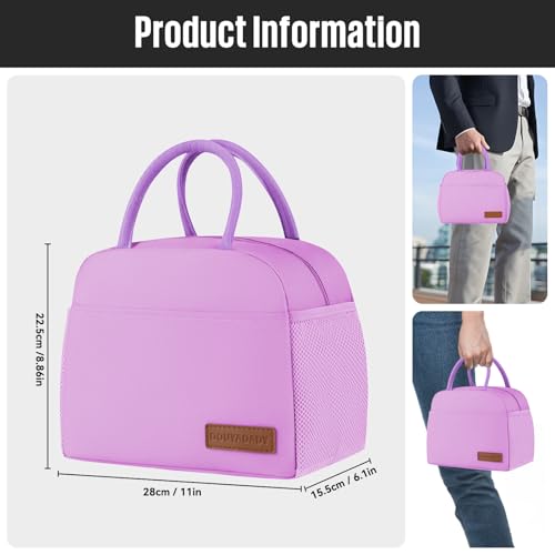 douyadady Lunch Bag WomenMen Lunch Box WomenMen purple - Image 3