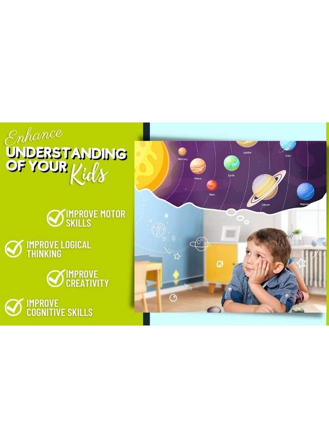 Fiddlys Solar System Wooden Puzzle for Kids, Educational STM Toy, 30 x 20 x 2 cm Size - Image 4