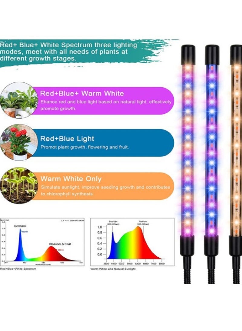 Gerenic - Grow Lights for Indoor Plants with Full Spectrum, 80 LEDs Grow Light for Indoor Plants with 15"-60" Adjustable Tripod, 4-Head Growing LightS - Image 1