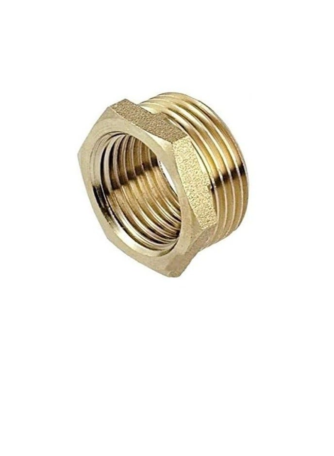 Brass Reducer Bush 1 X 1/2  - Image 2