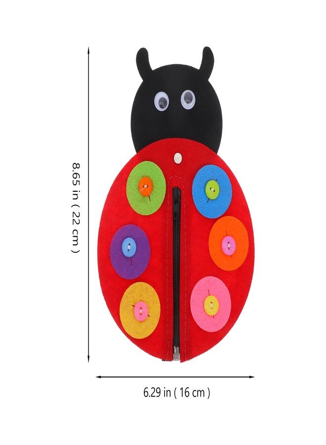 Garneck Page Button Practice Add-On #81 - Engaging Felt Activity for Early Learning DIY Ladybird Craft for Teaching Basic Life Skills Like Zipping and Buttoning - Image 2