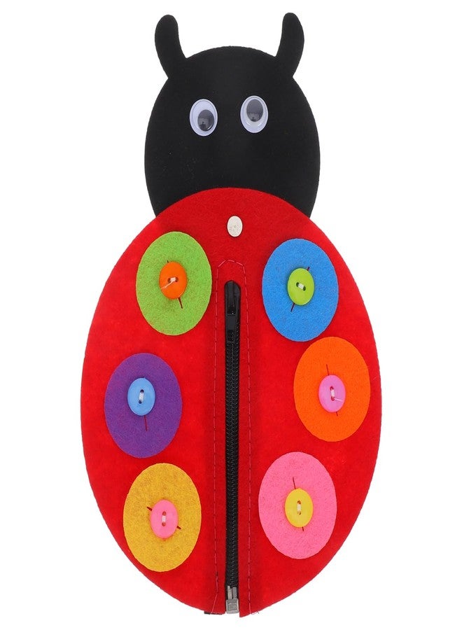 Garneck Page Button Practice Add-On #81 - Engaging Felt Activity for Early Learning DIY Ladybird Craft for Teaching Basic Life Skills Like Zipping and Buttoning - Image 1