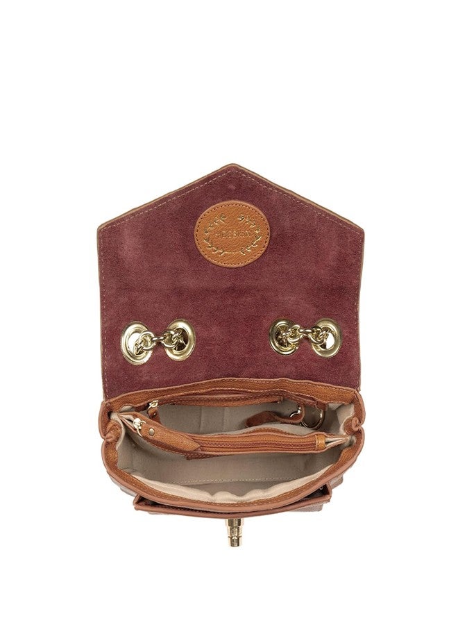 Hidesign STERLING 01 Genuine Leather Women's Tan Shoulder Bag - Image 3