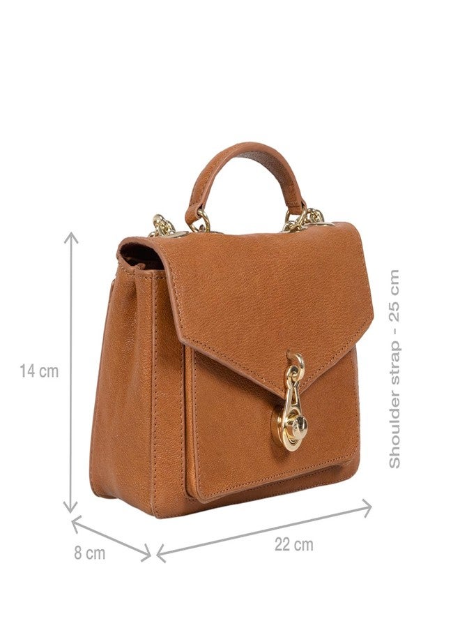 Hidesign STERLING 01 Genuine Leather Women's Tan Shoulder Bag - Image 5