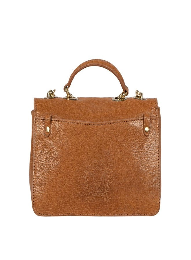 Hidesign STERLING 01 Genuine Leather Women's Tan Shoulder Bag - Image 2