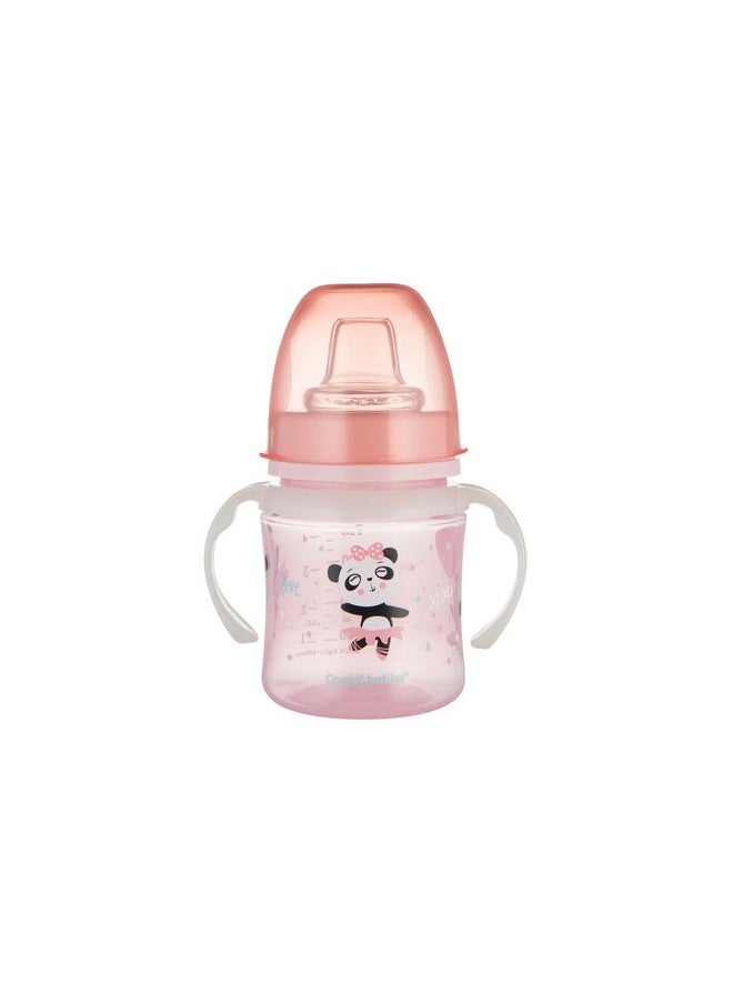 Canpol babies - Canpol babies Training Cup with Glowing Handles PP EasyStart 120 ml Exotic Animals pink 6M+ - Image 1