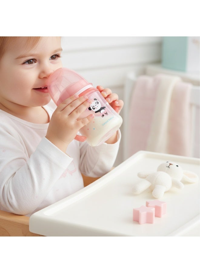 كانبول بيبز كوب تدريب كانبول بيبز بمقابض مضيئة من البولي بروبيلين إيزي ستارت، 120 مل، حيوانات غريبة، وردي، 6 أشهر فأكثر - Image 1