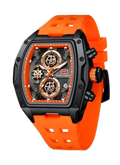 Mini-focus Men’s Analog Silicone strap Watch MF0473G.01-orange