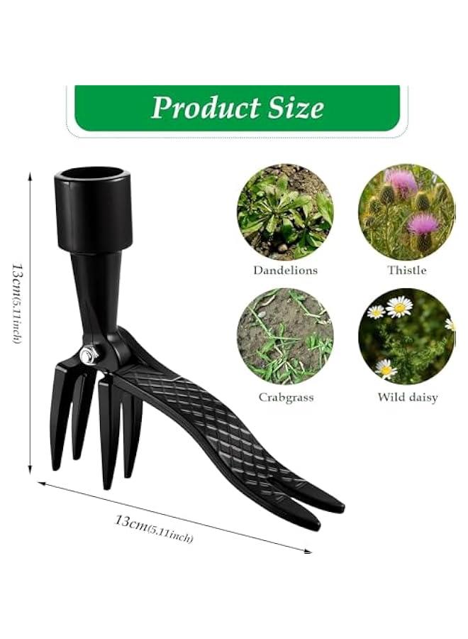 HOOKOR Weed Puller Tool, Stand-up Weeding Puller Tool Heavy-Duty Stainless Steel Claw with Metal Handle Weeder for Gardening Weed Remover Tool for Lawn and Garden (39)  - Image 2