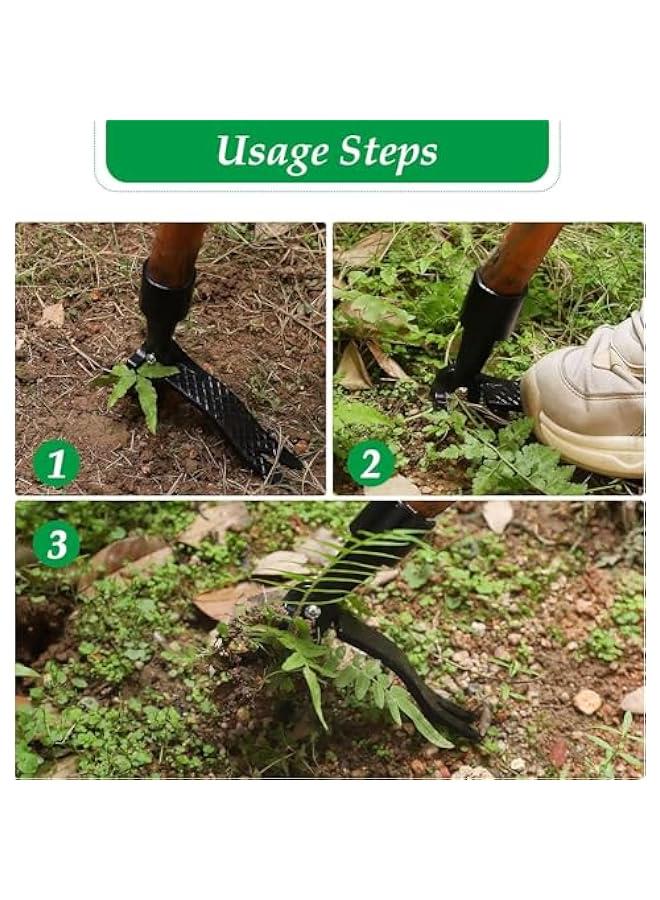 HOOKOR Weed Puller Tool, Stand-up Weeding Puller Tool Heavy-Duty Stainless Steel Claw with Metal Handle Weeder for Gardening Weed Remover Tool for Lawn and Garden (39)  - Image 4