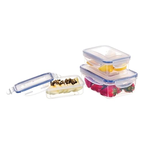 Westinghouse USA Rectangular Food Storage Box Set | 3 Sizes: 0.5L, 1.0L, 1.5L | Stackable & Airtight | BPA-Free Plastic | Dishwasher Safe