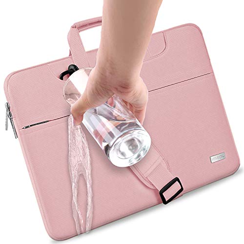 HSEOK Laptop Shoulder Bag 13 13.3 14 Inch Case Compatible with MacBook Pro 14 2025-2021 M4/M3/M2/M1, Mac Air/pro 13-13.3 Inch and Most Popular 13-14 Notebooks,Spill-Resistant Briefcase, Pink - Image 5