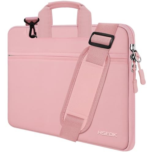 HSEOK Laptop Shoulder Bag 13 13.3 14 Inch Case Compatible with MacBook Pro 14 2025-2021 M4/M3/M2/M1, Mac Air/pro 13-13.3 Inch and Most Popular 13-14 Notebooks,Spill-Resistant Briefcase, Pink - Image 1