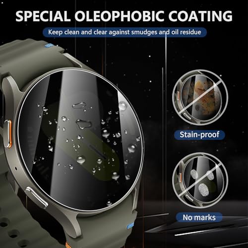 Suoman 4-Pack for Samsung Galaxy Watch 6/7 44mm Privacy Screen Protector, [Anti-peeping] 9H Hardness Ultra-thin Tempered Glass Screen Protective Film - Image 5