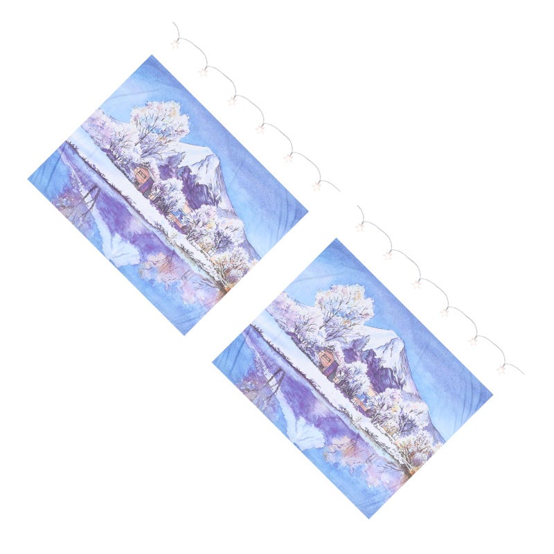 2 pcs Japanese Style Bedroom Wall Hanging Cloth Decorative Wall Tapestry - Image 1