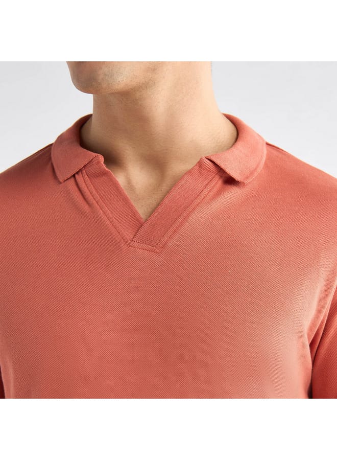 Splash FAV Solid Polo T-shirt with Short Sleeves  - Image 4