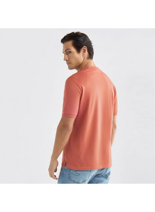 Splash FAV Solid Polo T-shirt with Short Sleeves